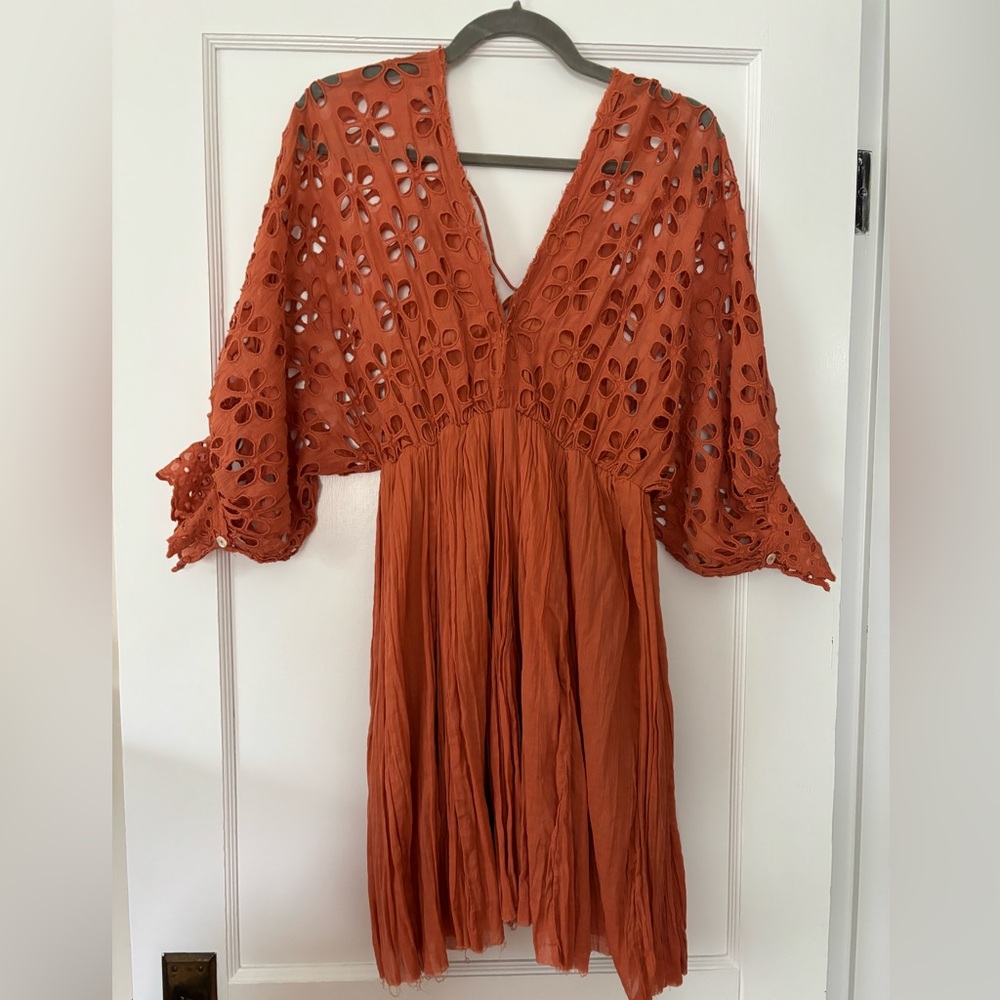 Free People Eyelet Mini Dress
